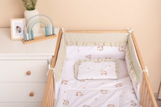 KOMPLET DO ŁÓŻECZKA BAWEŁNA UNICORN BEIGE 75X95 25X35