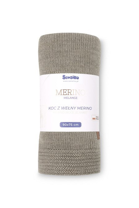 KOC MERINO MELANGE 90X75 DARK BEIGE