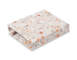 PRZEŚCIERADŁO DRUKOWANE BAWEŁNA BLOOM BEIGE 60X120