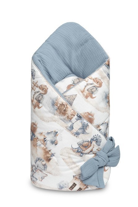 ROŻEK MUŚLIN SMOKI JEANS 75x75