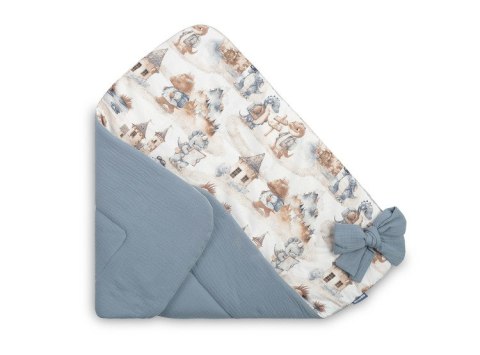 ROŻEK MUŚLIN SMOKI JEANS 75x75