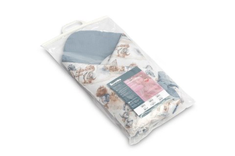 ROŻEK MUŚLIN SMOKI JEANS 75x75