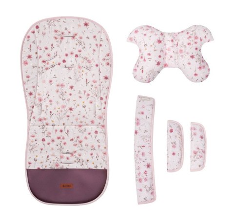 WKŁADKA DO WÓZKA DELUXE VELVET BLOOM PINK