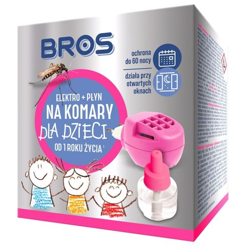 Elektrofumigator Płyn na Komary dla Dzieci na 60 Nocy BROS