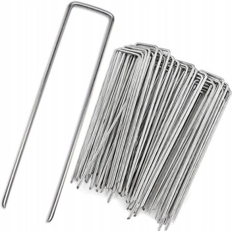 Szpilki metalowe wąskie typ U 15x2,5x15 cm 100 szt
