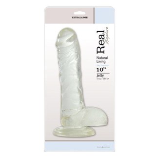 Dildo-FALLO JELLY REAL RAPTURE CLEAR 10" Real Rapture