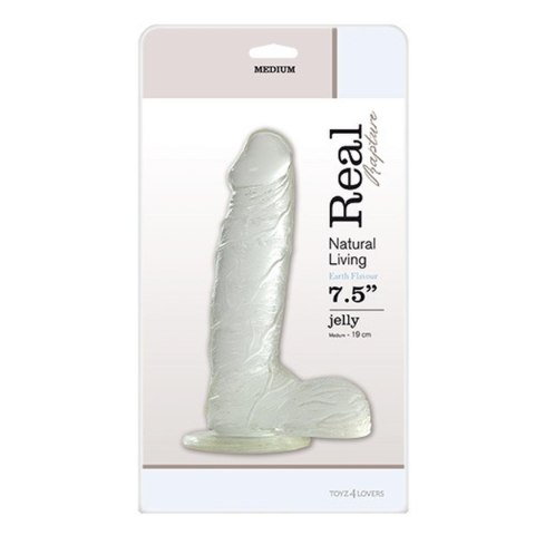 Dildo-JELLY DILDO REAL RAPTURE CLEAR 7.5" Real Rapture