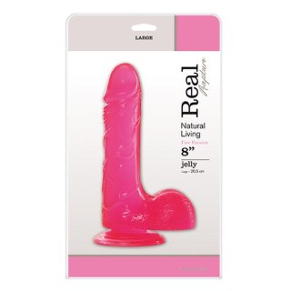 Dildo-JELLY DILDO REAL RAPTURE PINK 8" Real Rapture