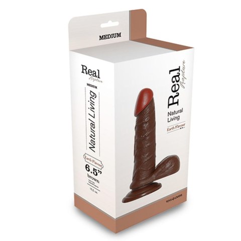 Dildo-REALISTIC DILDO REAL RAPTURE BROWN 6.5" Real Rapture