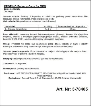 Supl.diety-PRORINO Men- 10pcs black line Potency Caps Hot