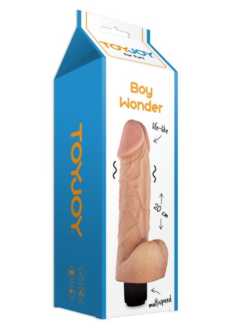 Boy Wonder Vibrating 20cm Dong Light skin tone TOYJOY