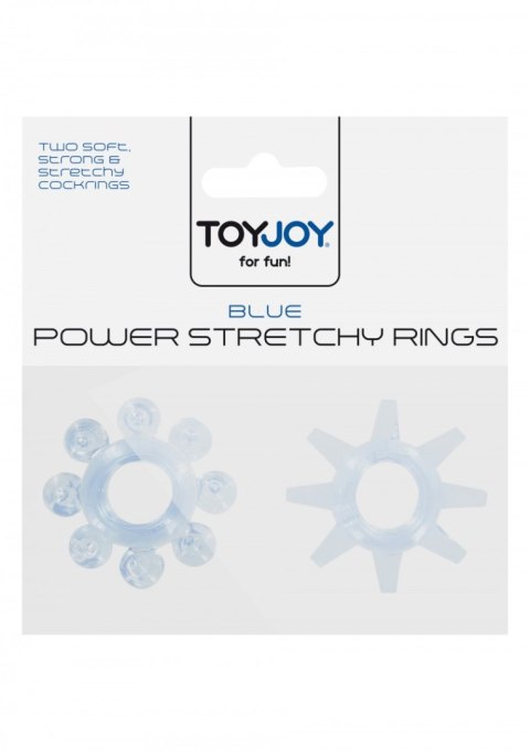 Power Stretchy Rings 2pcs Blue TOYJOY
