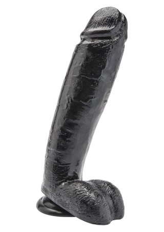Dildo 10 inch with Balls Black TOYJOY