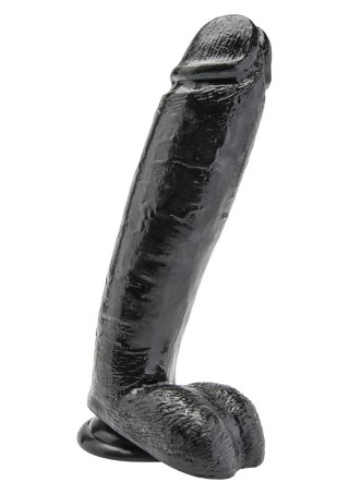 Dildo 10 inch with Balls Black TOYJOY