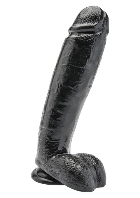 Dildo 10 inch with Balls Black TOYJOY