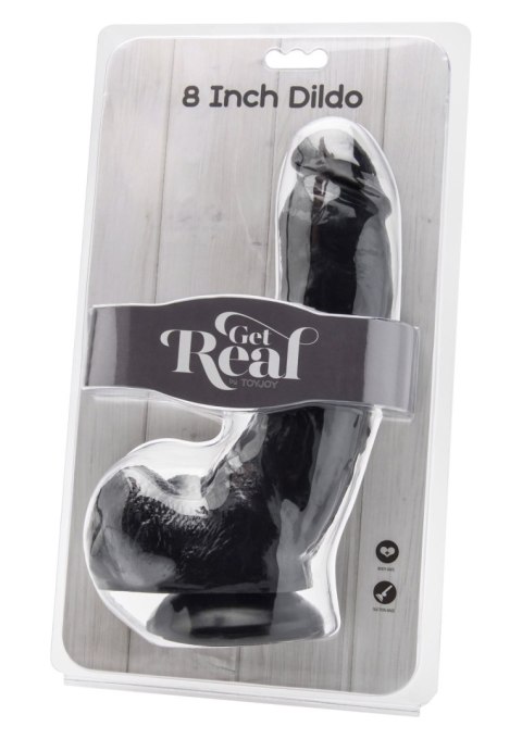 Dildo 8 inch with Balls Black TOYJOY