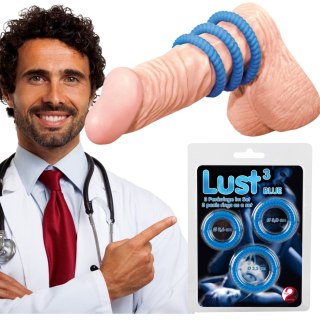 Lust 3 Cock Rings blue You2Toys