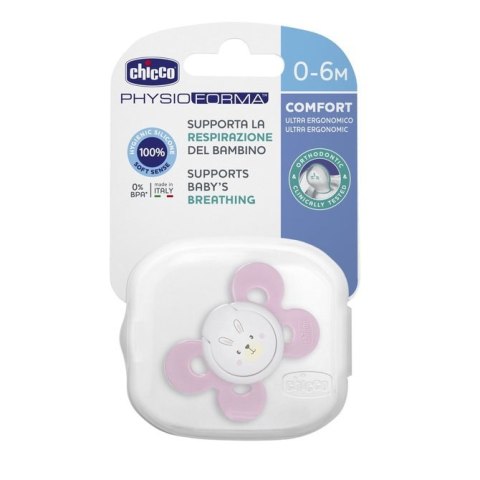 059010 SMOCZEK PHYSIO COMFORT SILIKONOWY 0-6M 1SZT RÓŻOWY