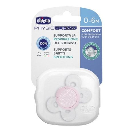 059010 SMOCZEK PHYSIO COMFORT SILIKONOWY 0-6M 1SZT RÓŻOWY