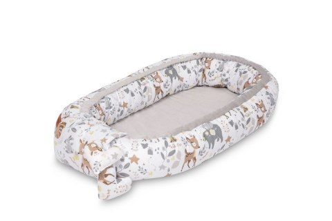 KOKON VELVET 80x45 BIAŁY LEŚNA PRZYGODA + PODUSZKA