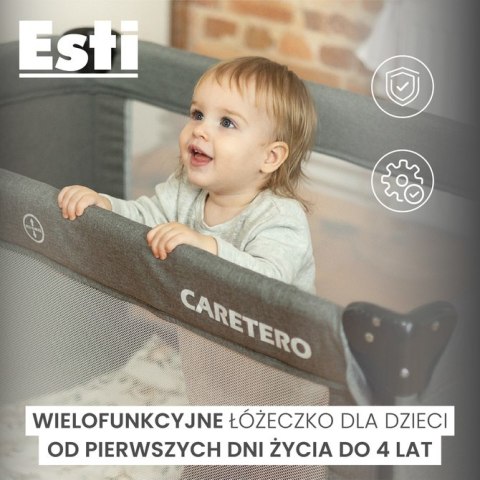 ŁÓŻECZKO TURYSTYCZNE ESTI Z OPUSZCZANYM BOKIEM GREY