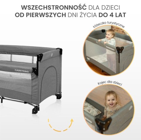 ŁÓŻECZKO TURYSTYCZNE ESTI Z OPUSZCZANYM BOKIEM GREY