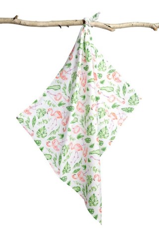 PIELUCHA MUŚLINOWA FLAMINGI 70x80