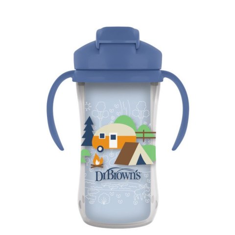 TC01202 KUBEK TERMICZNY ZE SŁOMKĄ 300ML 12+ NIEBIESKI
