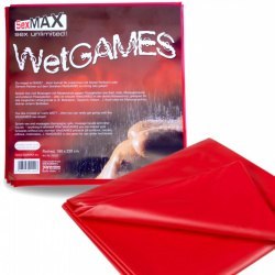 BDSM-SexMAX WetGAMES Sex sheet, 180 x 220 cm, red JoyDivision