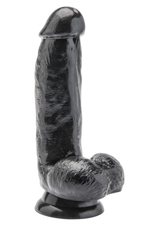 Dildo 6 inch with Balls Black TOYJOY