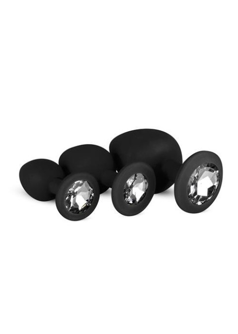 Plug-Diamond Plug Set-Black Easytoys