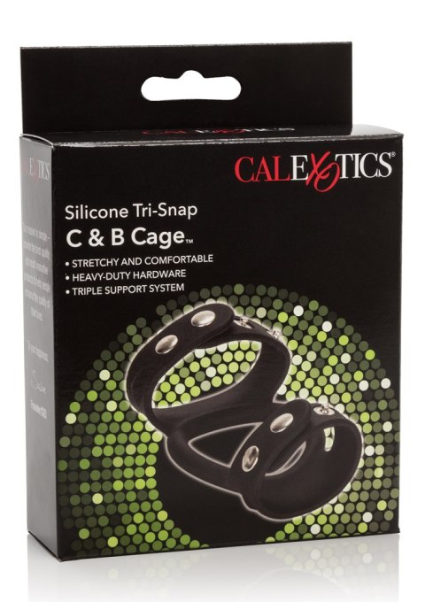 Silicone Tri-Snap C & B Cage Black CalExotics