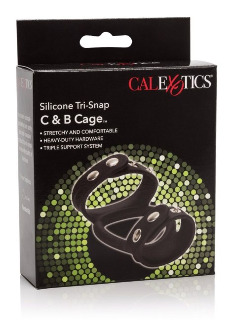 Silicone Tri-Snap C & B Cage Black CalExotics