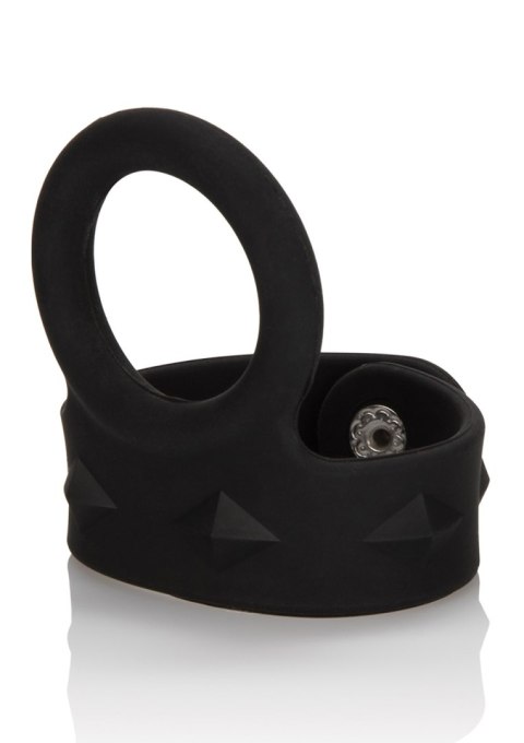 3-Snap Scrotum Ring - Medium Black CalExotics