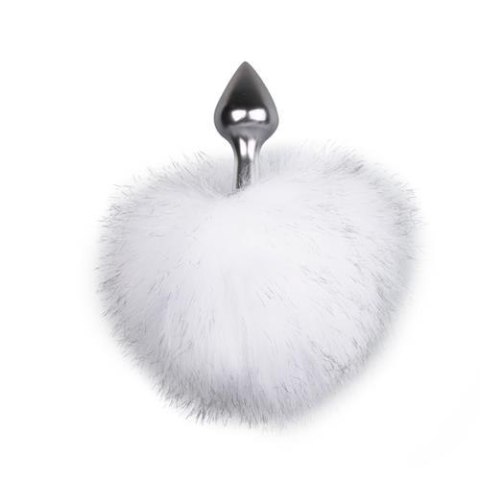 Bunny Tail Plug No. 1 - Silver/WhiteKorek analny Easytoys