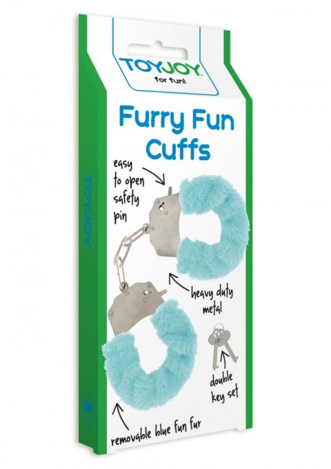 Furry Fun Cuffs Aqua TOYJOY
