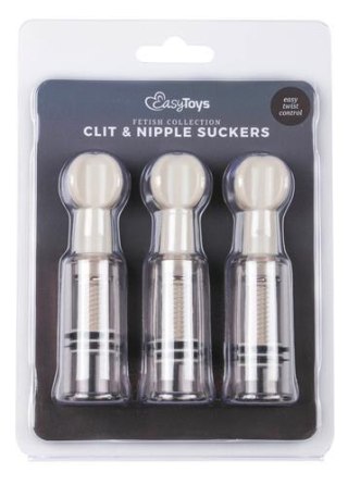Pompka-Nipple & Clit Suckers 3pcs Easytoys