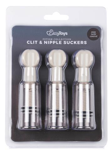 Pompka-Nipple & Clit Suckers 3pcs Easytoys