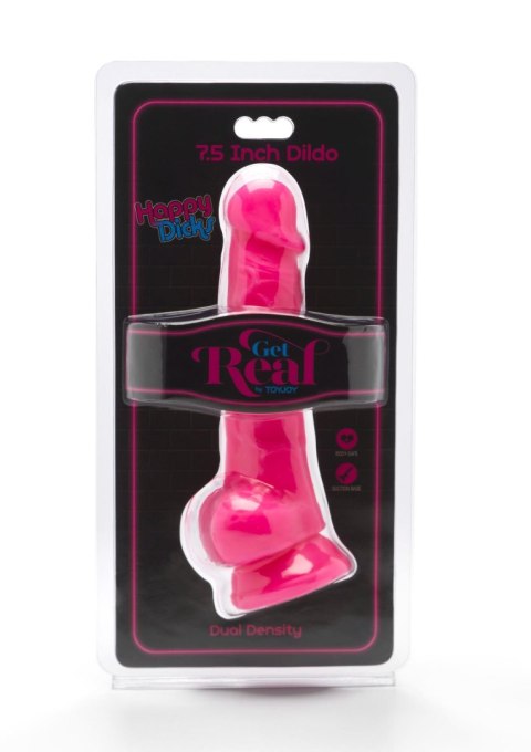 Happy Dicks 7.5in. with Balls Pink TOYJOY