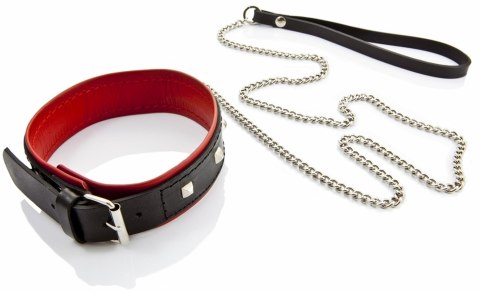 Wiązania-WHIPS obroża damska z ćwiekami i smyczą Whips Collection