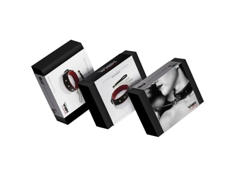 Wiązania-WHIPS obroża damska z ćwiekami i smyczą Whips Collection