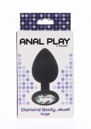 Diamond Booty Jewel Large Black TOYJOY