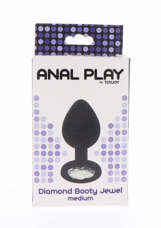 Diamond Booty Jewel Medium Black TOYJOY