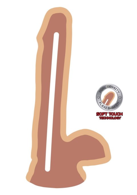 Dual Density Dildo 6 in. Balls Light skin tone TOYJOY