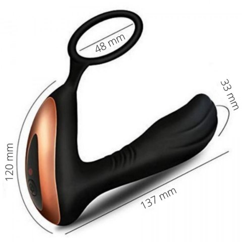 Stymulator-Prostate Massager with Ring USB 10 Function / Remote Control B - Series Magic