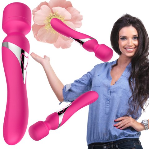 Stymulator - B - Series - Silicone Dual Massager Pulsator USB 7+7 Function (Pink) B - Series Fox