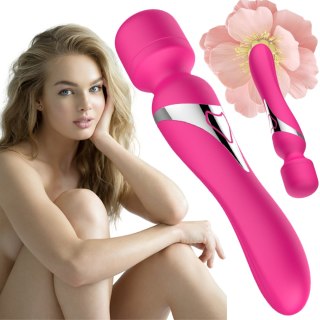 Stymulator - B - Series - Silicone Dual Massager Pulsator USB 7+7 Function (Pink) B - Series Fox