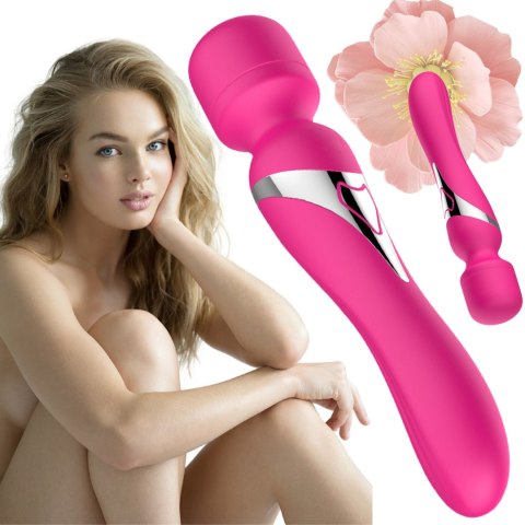 Stymulator - B - Series - Silicone Dual Massager Pulsator USB 7+7 Function (Pink) B - Series Fox