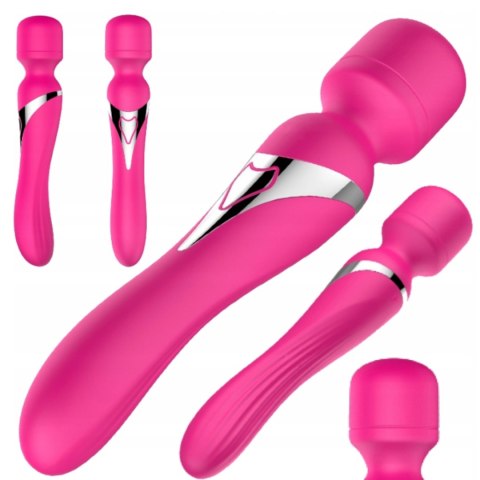 Stymulator - B - Series - Silicone Dual Massager Pulsator USB 7+7 Function (Pink) B - Series Fox