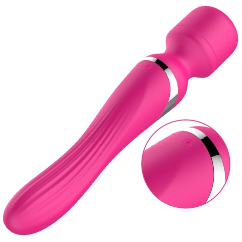 Stymulator - B - Series - Silicone Dual Massager Pulsator USB 7+7 Function (Pink) B - Series Fox